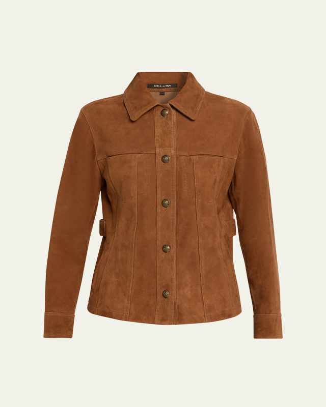 Darius Button-Down Suede Blous